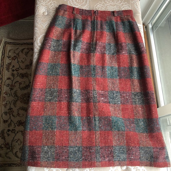 Vintage 70's Wool Skirt Union Label Size 13-14 - Picture 3 of 6